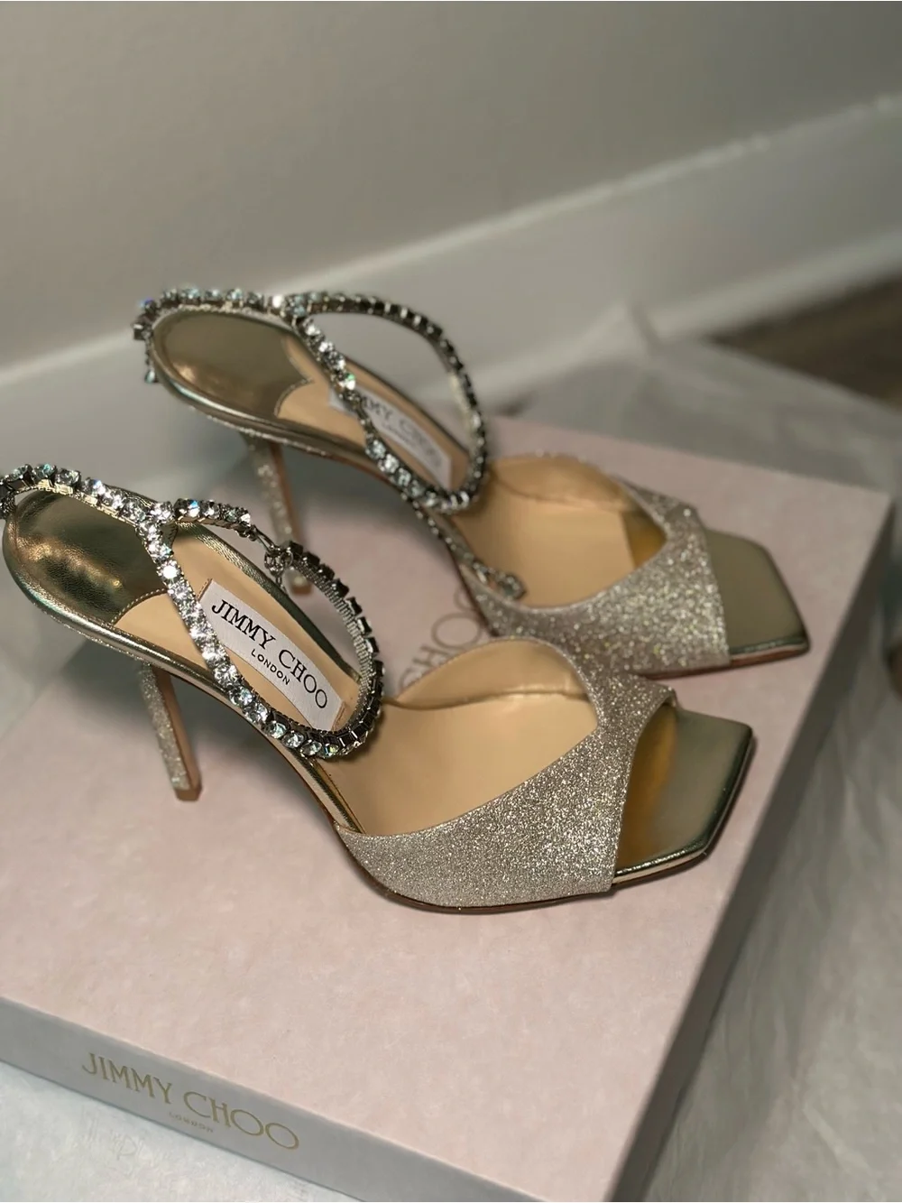 Jimmy Choo glitter covered